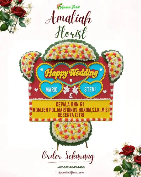 Papan Bunga Pernikahan Mbulmu Yalma